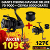 GIANTS FISHING NAVIJÁK DELUXE REEL FD 9000 + CIEVKA 8000 AKCIA 1+1