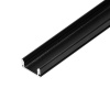 Aluminium profile for LED strips, 2000 x 17 x 7 mm, surface, black, set of 50 pcs.