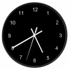 Hodiny - Klasický tiché nástenné hodiny Black (Hodiny - Klasický tiché nástenné hodiny Black)