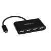 StarTech.com ST4200MINIC hub USB 2.0 Type-C 480 Mbit/s Čierna (ST4200MINIC)