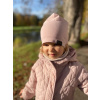 Prechodná detská čiapka Bavlnená jednovrstvová STARORUŽOVÁ