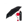 PERLETTI Dámský skladací dáždnik POM-POM / červená, 26098