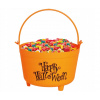 Vedierko na cukríky Fiestas Guirca Happy Halloween 30 cm oranžové