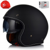 Otvorená motocyklová prilba SHIRO Dallas M (57-58 cm) chopper skúter čierny mat