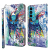Peňaženkové kožené puzdro Painting Pattern na Motorola Moto E20 / E30 / E40 - Watercolor Owl