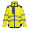 PORTWEST HI-VIS PW3 T400 / Reflexná zimná bunda do dažďa - HV žltá/sivá S