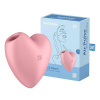 Masážny prístroj na klitoris Satisfyer Cutie Heart Light Red (ružový)