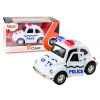 LEAN TOYS Klasické policajné auto 1:38 Jazda, svetlá, zvuky, biela