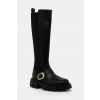 Vysoké čižmy Love Moschino čierna farba, na plochom podpätku, JA26015G1NIA0000 EUR 40