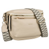 Dámska béžová kožená kabelka so zipsom - Rovicky