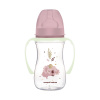 CANPOL BABIES Fľaša antikoliková so svietiacimi úchytmi EasyStart Sleepy koala 240ml ružová