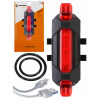 MOCNÁ CYKLISTICKÁ LAMPKA ZADNÁ LED 4 REŽIMY USB 110 mAh VODOTESNÁ IP44