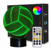 3D LED nočná lampa volejbal USB lopta + pilot (3D LED nočná lampa volejbal USB lopta + pilot)