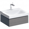 Geberit Xeno 2 - Skrinka pod umývadlo 600 mm, zásuvka s LED svietidlom, sivá 500.505.43.1