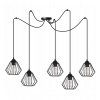 Light Home Závesné svietidlo Nuvola Spider 3, 5x drôtené tienidlo (výber z 2 farieb)