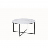 Livetastic KONFERENČNÝ STOLÍK, čierna, biela, kov, sklo, 80/80/45 cm - Online Only obývacie izby - 001769014402