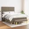 zahrada-XL Boxspring posteľ s matracom sivohnedý 140x190 cm látka 3137233