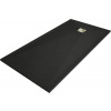 Mexen Stone+ obdĺžniková kompozitová sprchová vanička 200 x 100 cm, čierna, zlatý kryt - 44701020-G