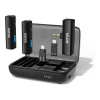 BOYA Microphone Wireless, All-in-one, 2.4GHz, 1 receiver and 2 transmitter, Ultra-Long Battery Life Black EU