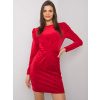 Červené dámske velúrové šaty -WN-SK-H614.34X-red S