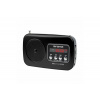 Orava RP 130 přenosný rádiopřijímač, SD Karta, výstup na sluchátka, LED displej, FM rádio, USB, AUX vstup, černý