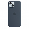 Apple iPhone 15 Silicone Case with MagSafe - Storm modré MT0N3ZM/A
