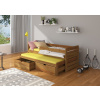 Nábytek PEGAS s.r.o. Dvojlůžko s bariérkou a matracemi TOMI 180x80 Dub