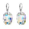 PAVONA Strieborné náušnice visiace s krištálmi Swarovski ab efekt obdĺžnik 31297.2