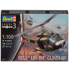 Revell Bell UH-1H Gunship Model Set vrtuľník 1:100, 70 dielov (Revell Bell UH-1H Gunship 1:100, 12,8x14,4cm, Model No.: 04983)