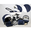 Detský kočík Rafpol White Lux - Navy Blue (2-kombinácia)