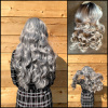 Blond paruka Kučeravá parochňa s fialovým nádychom, so sieťkou (lace front)