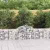 vidaXL Oblúkový gabionový kôš 11 ks 200x30x60/80 cm pozinkované železo