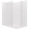 CERANO - Sprchová zástena Walk-in Crystal TL/P - 8 mm - bezvzperový systém - biela matná, ryhované sklo - 130x90x200 cm
