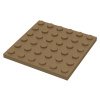 3958 Dark Tan Plate 6 x 6 (Tmavě hnědá deska 6 x 6)