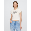 GAP Crop tričko s logom Biela L Biela Biela