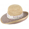 Fiebig - Headwear since 1903 Dámsky letný slamený klobúk Cloche - látková tvarovateľná krempa Veľkosť: Unisize (S-XL)
