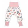 Tepláčiky - Baggy, bavlna Space Bear Pastel, Baby Nellys - púdrové, veľ. 68, 68 (3-6m)