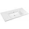 Aqualine Zuno - Umývadlo 100x46 cm, s prepadom, s otvorom na batériu, biela 9100