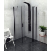 POLYSAN ZOOM LINE BLACK 90cm pravý sprchový kút štvrťkruhový, profil čierny matný, sklo číre, ZL2615BR