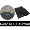 SkyRamiz Bezpečnostná sieť Black pre záhradnú trampolínu 366cm/12FT 8 stĺpikových tunelov