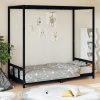 zahrada-XL Rám detskej postele čierny 90x200 cm masívna borovica 834524
