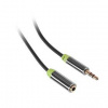 Kábel GoGEN Jack 3,5mm, 2,5m, predlžovacie, pozlátené konektory (GOGJACK250FM01) čierny