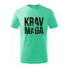 Nápis Krav Maga - Tričko detské bavlnené - 122 cm/6 rokov ( Mätová )