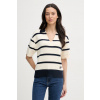 Tommy Hilfiger úpletové polo tričko dámske bavlnené WW0WW45400 béžová L