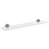 Sapho X-ROUND sklenená polička 600mm, chróm/mliečne sklo XR009-05
