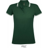 SOL'S | Pasadena Women, Dámske polo, zelená forest - biela, XL