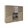 NEJBY Šatníková skriňa HARDY VI so zrkadlom, dub sonoma