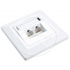 Zásuvka Solarix CAT6 UTP 2 x RJ45 pod omietku biela SX9-2-6-UTP-WH