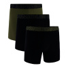 Pánske boxerky Under Armour Perf Cotton Solid 6in 3Pack Black 3XL
