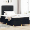 zahrada-XL Posteľ s pružinovým rámom s matracmi Čierna 120 x 190 cm látka 3343007
